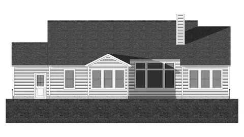 The Inglewood house plan, exterior view 3